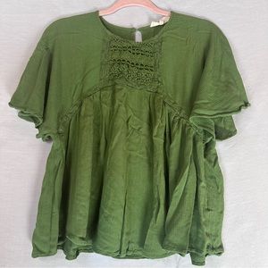 Entro Flowy Embroidered Blouse M
